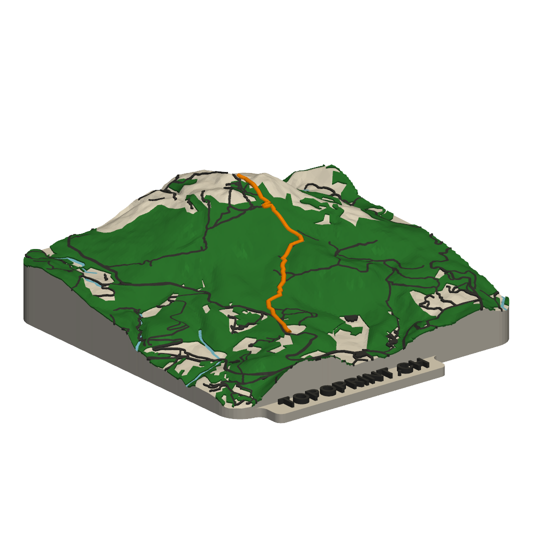 3D terrain model of 🇹🇼 Mount Qixing Hike