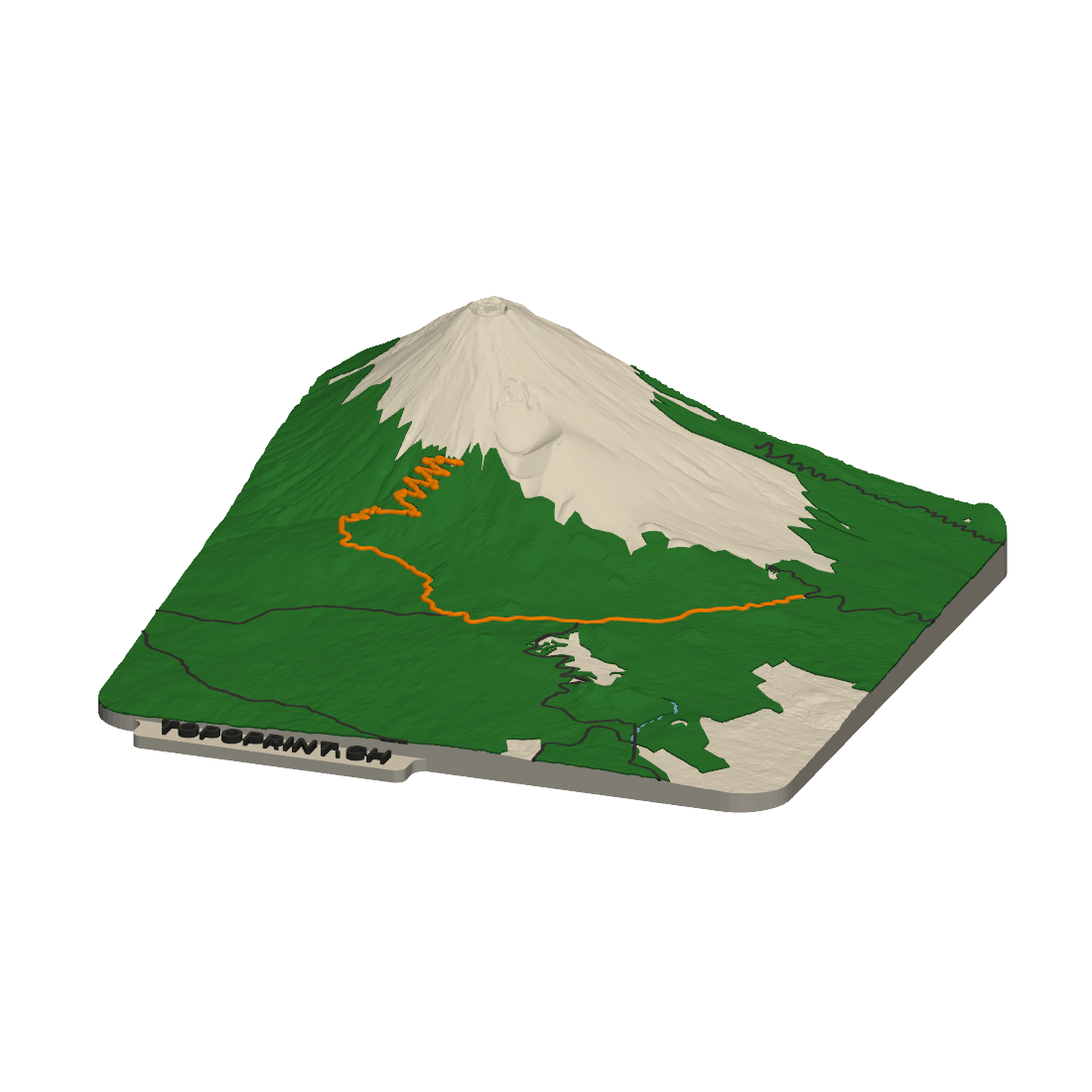 3D terrain model of 🇯🇵 Pae Mount Fuji 2