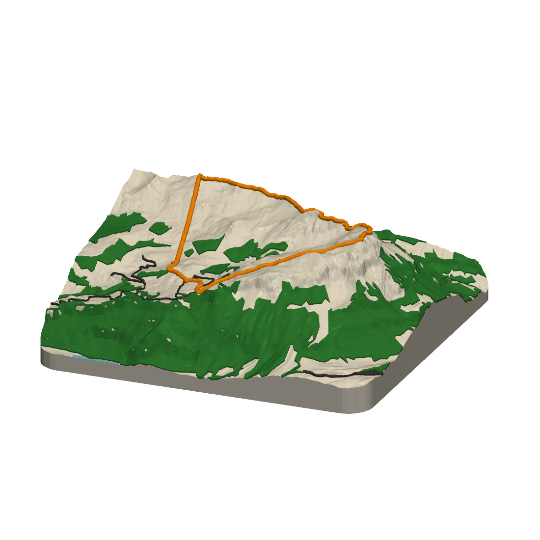 3D terrain model of 🇨🇭 Stoos ridgeline route